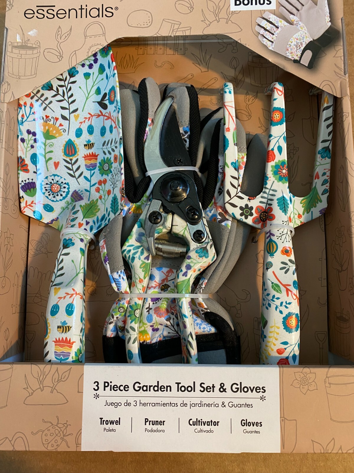 Plant!!! +++ 3-piece Essentials Garden Tools Set Bonus Gloves