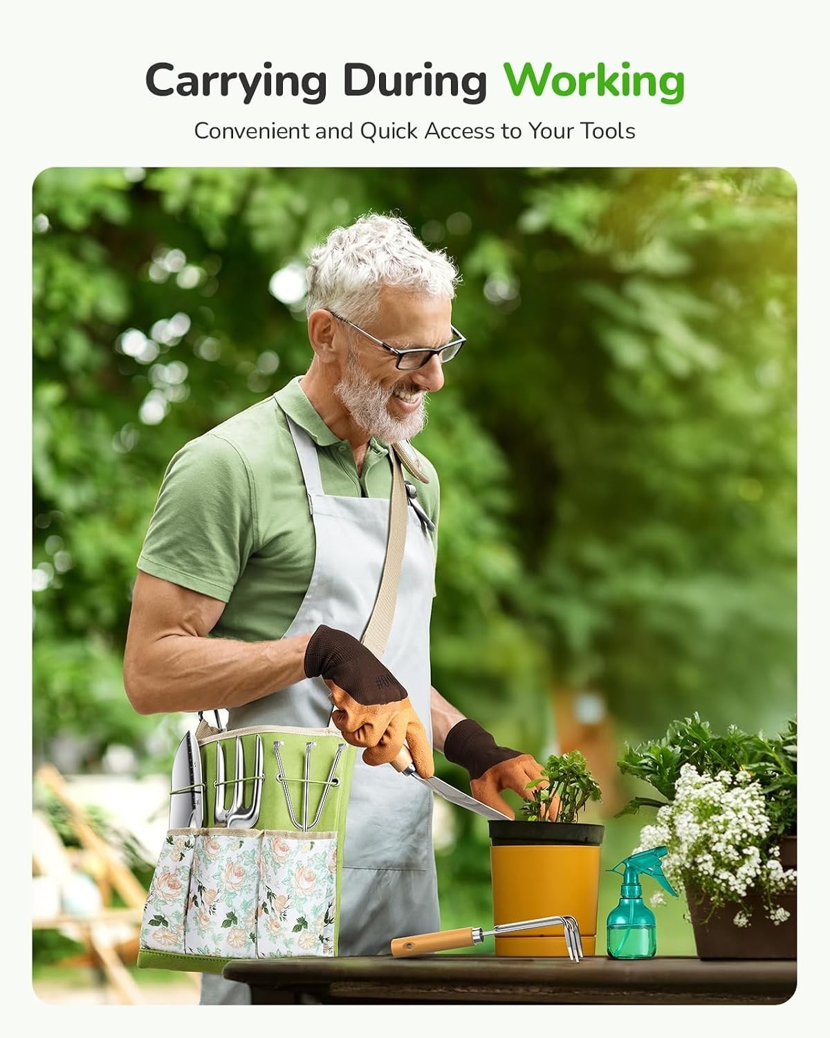 All-in-One Gardening Tool Set – 11 Heavy-Duty Tools with Stylish Crossbody Bag