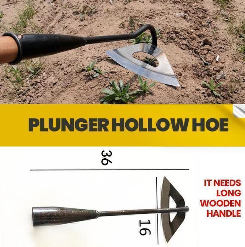 Garden Tool Weeding Rake All-steel Hardened Shovel Weed Puller Hollow Hoe