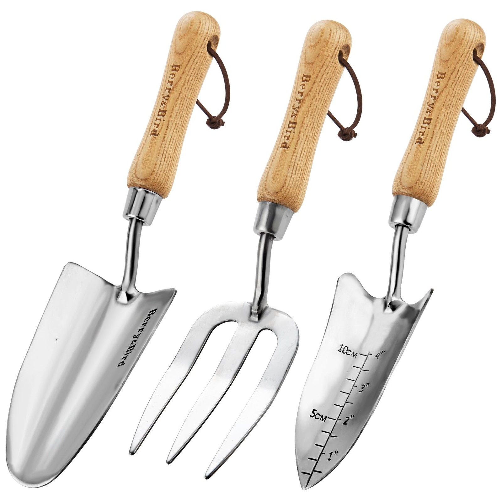 Garden Tool Set 3 PCS Stainless Steel Trowel Weeding Fork Digging Shovel