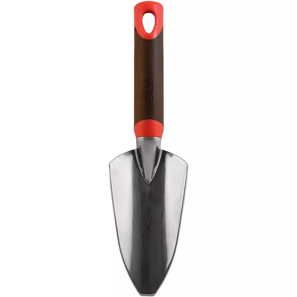 5 In. Polypropylene Handle DIG Aluminum Ergonomic Garden Hand Trowel in Red