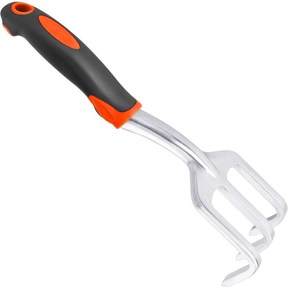 Hand Rake Garden Tool, Heavy Duty Hand Cultivators for Gardening, Small Garden