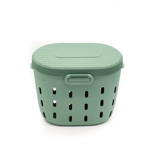 Vego Garden In-Ground Worm Composter 7 Gallon Outdoor Compost Bin Sage Green
