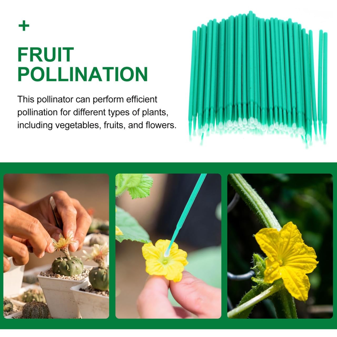 100pcs Plant Pollinator Pen Pollinator Tool Vegetable Pollinator Gardening Fl…