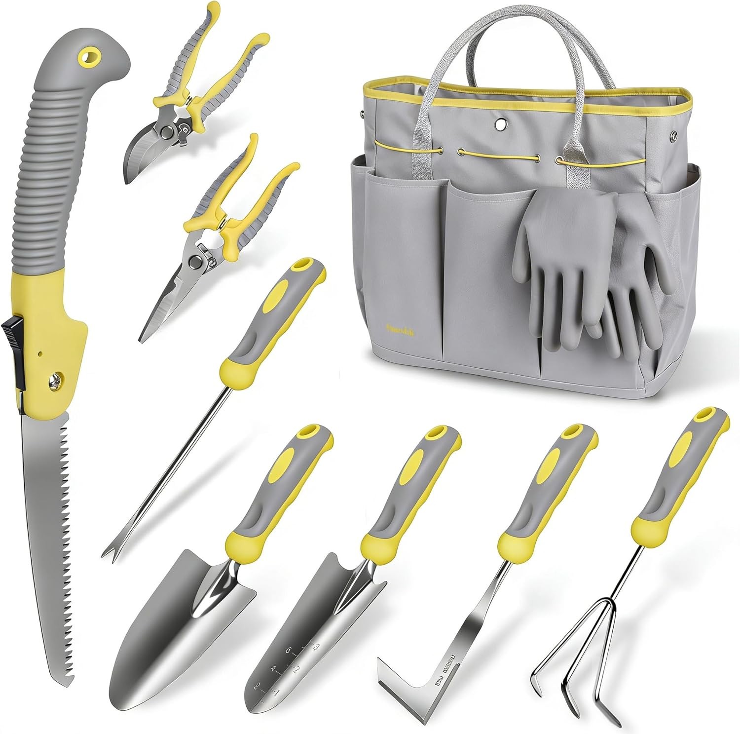Carsolt 10 Piece Stainless Steel Gardening Kit with Bag
