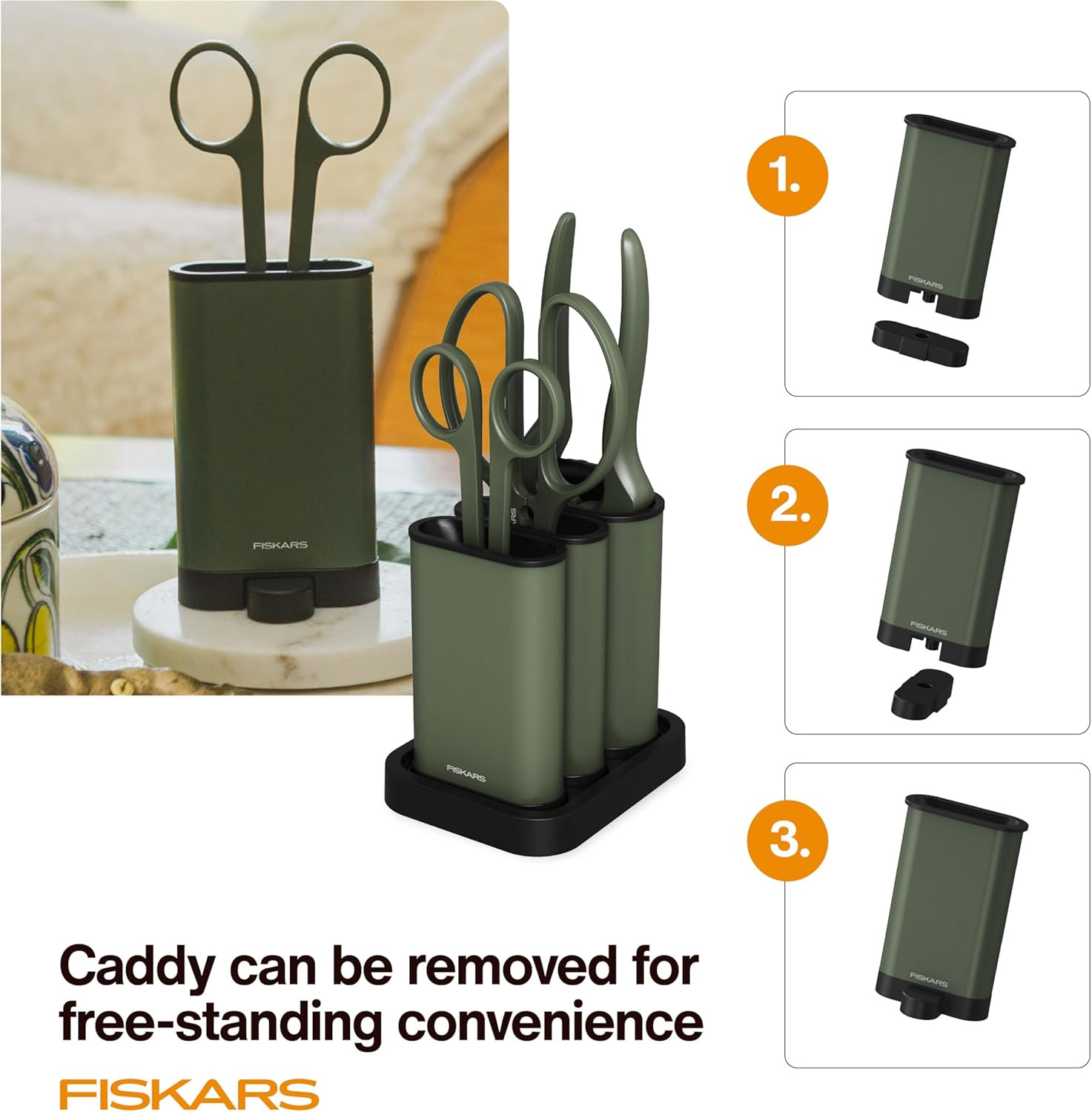 Fiskars Indoor Plant Care 3-Piece Set, Precision Gardening Tools with Nesting St