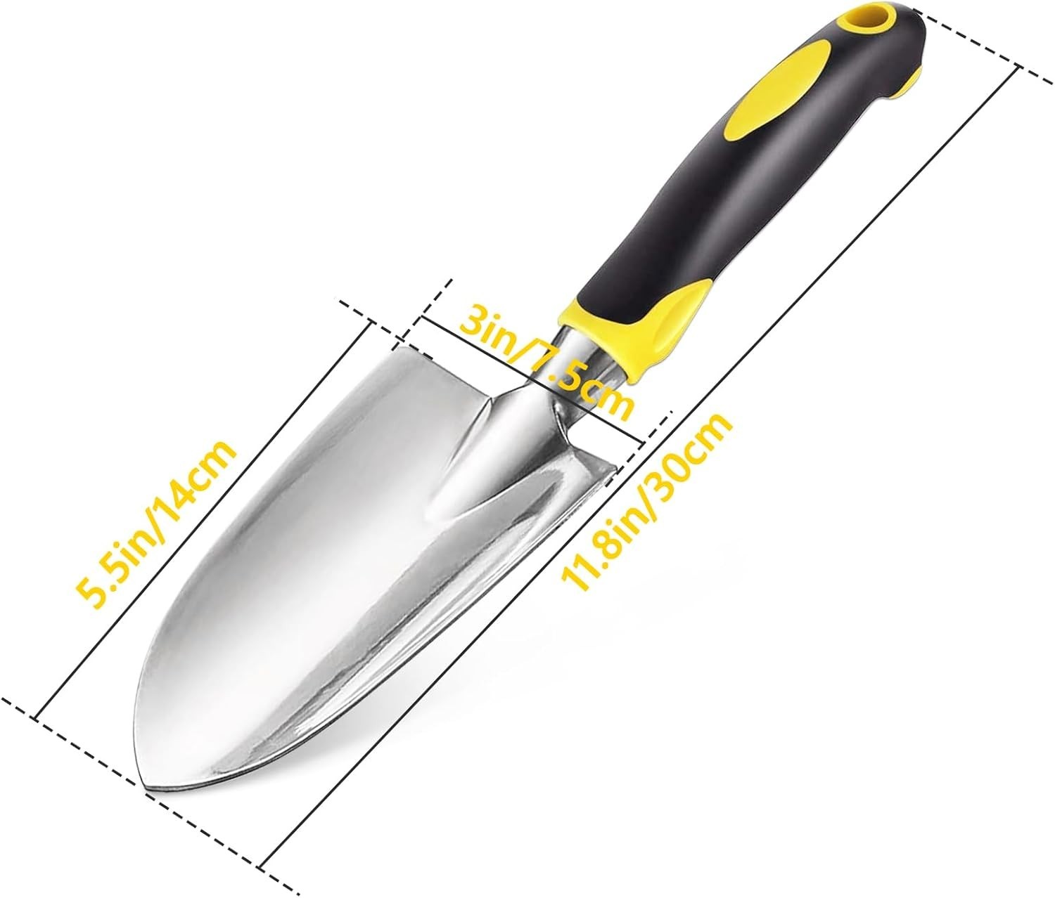 Ergonomic Garden Trowel: Durable Stainless Steel with Non-Slip Rubber Handle