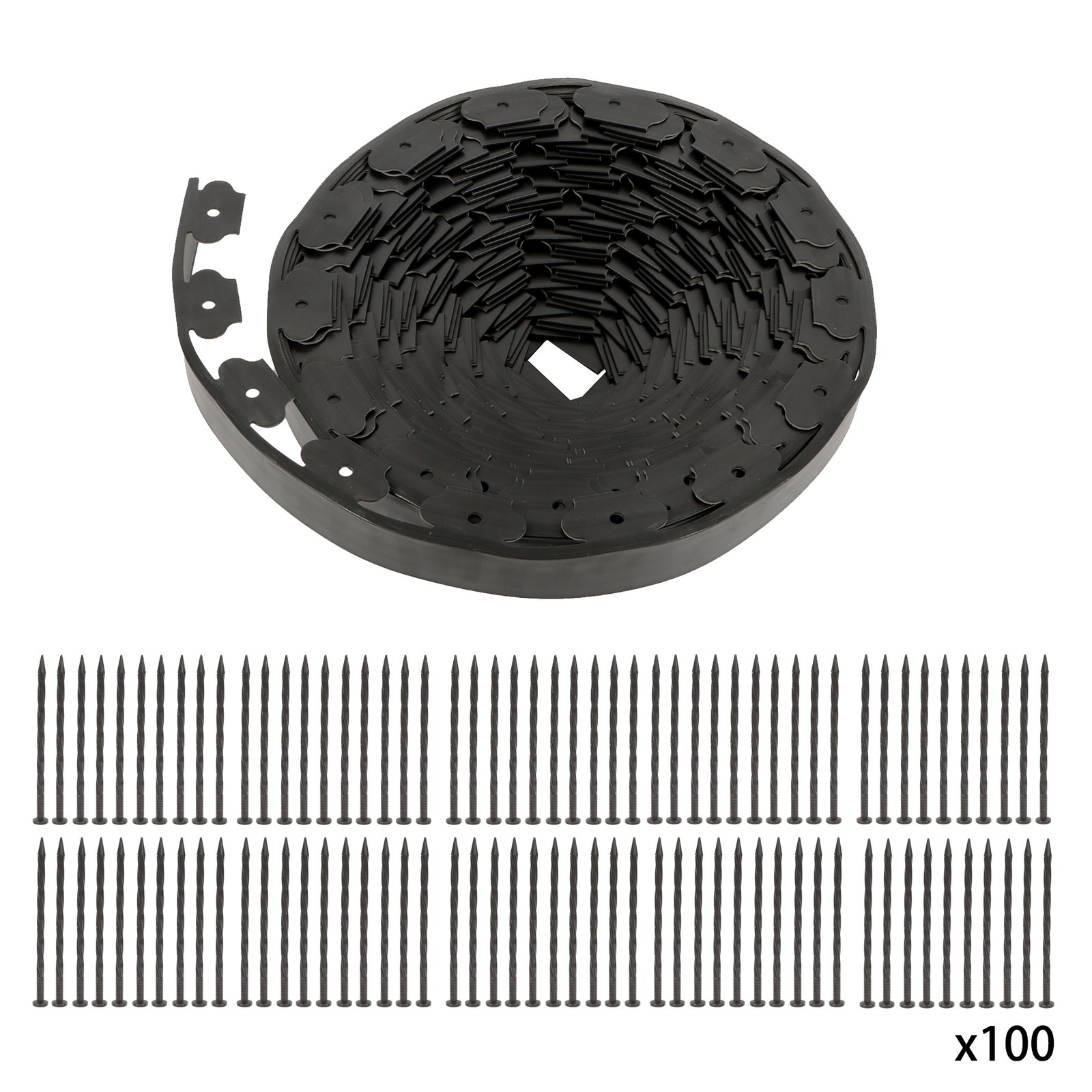 2 Inch For Lawn Tall Garden Edging 80ft Landscape Edging with 100 Spikes New