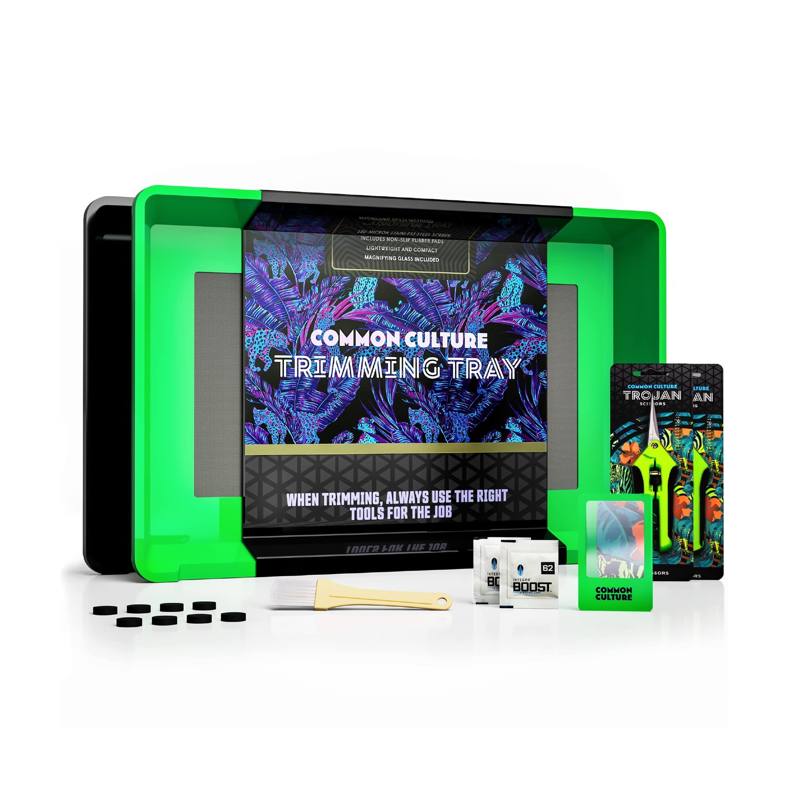 Trim Tray Kit 13x20in, 150 Micron Pollen Screen, Harvest Bin, Scissors