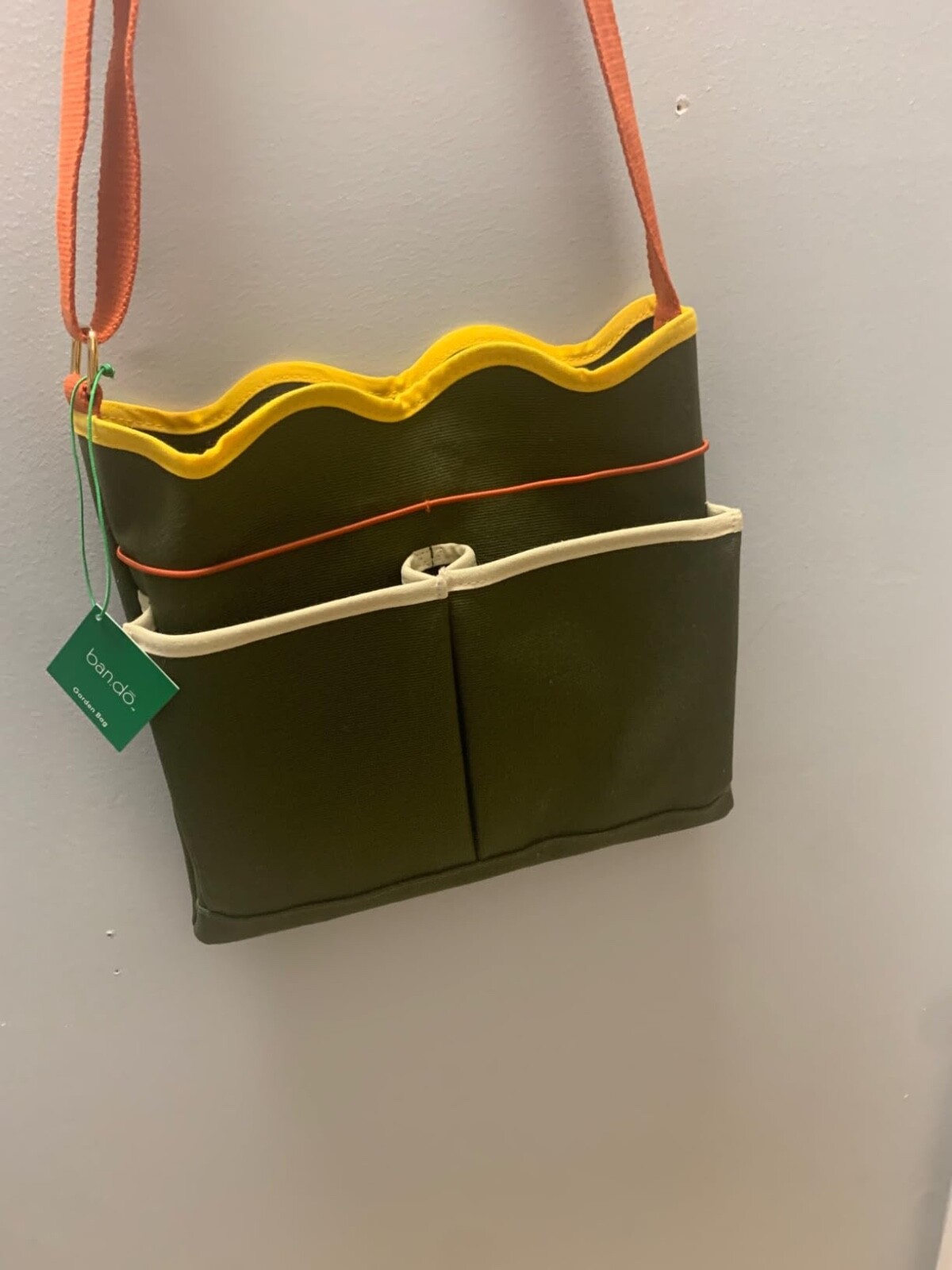 Garden Tool Bag, Cotton Canvas ,Color Block , Spring , Ships Next Day