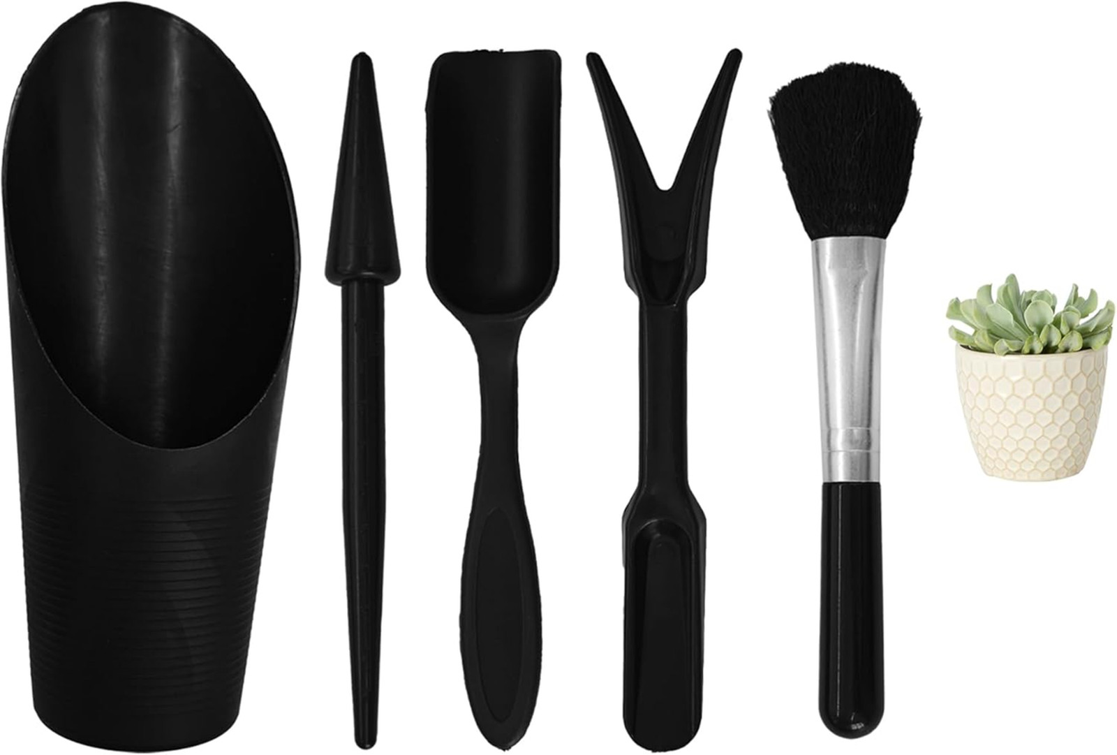 Mini Succulent Garden Tools Set Plastic 5Pcs Indoor Plant Transplanting Digging