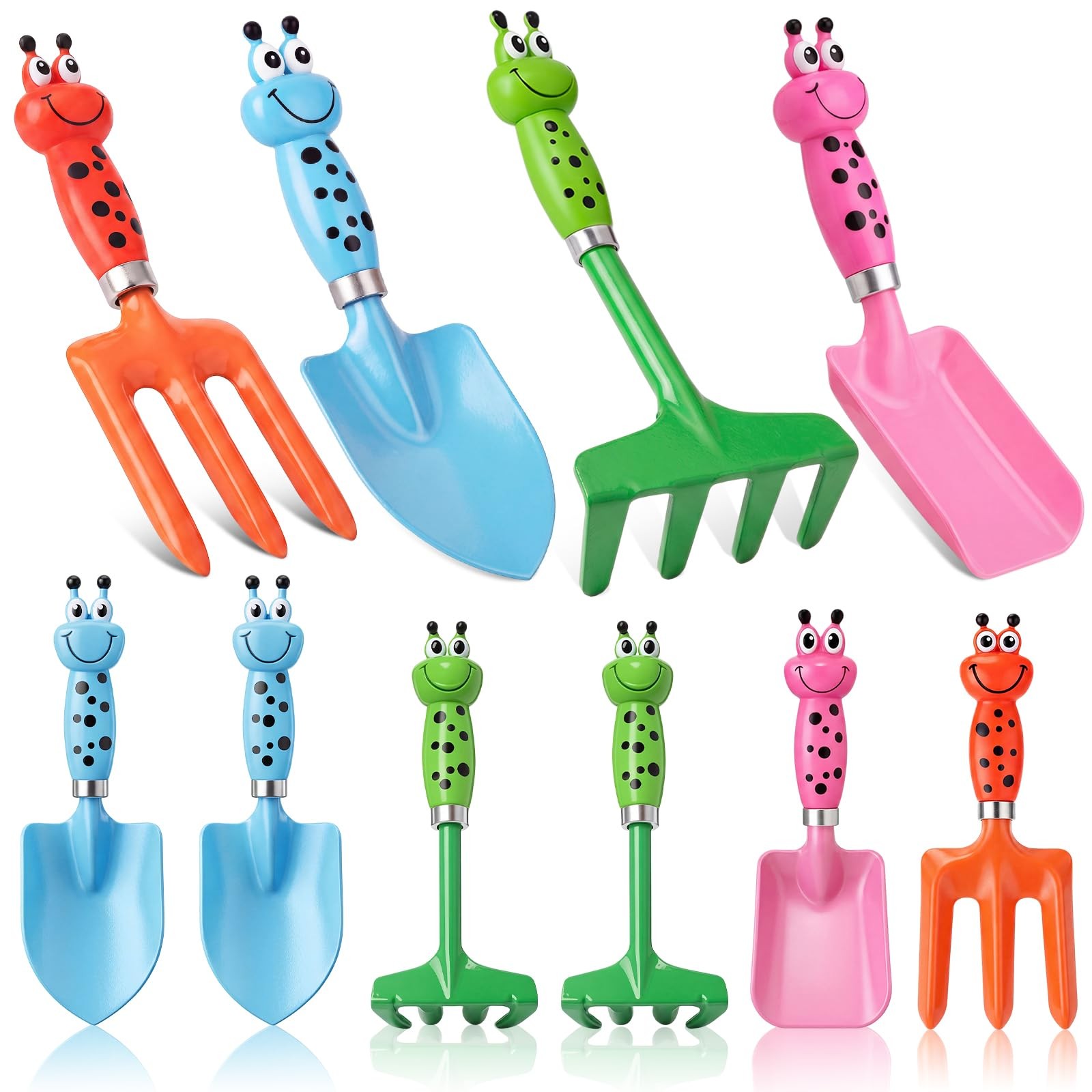 10 Pack Beach Toys for Children Sand Kit Beach Shovels with Rake Fork Trowel …