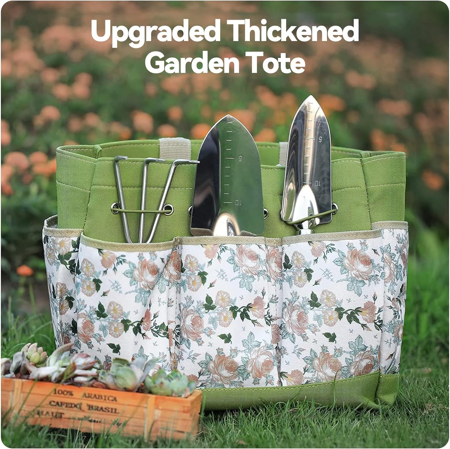 Gardening Hand Tools Heavy Duty with Tools Organizer Handbag Rust-Proof Set