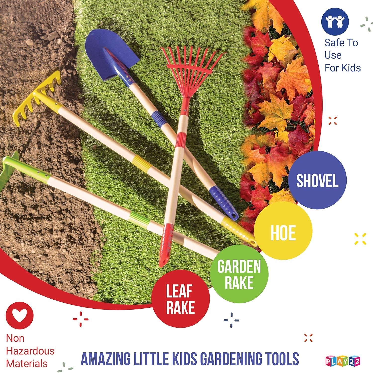 Kids Garden Tool Set Toy – 4-Piece Outdoor Toys