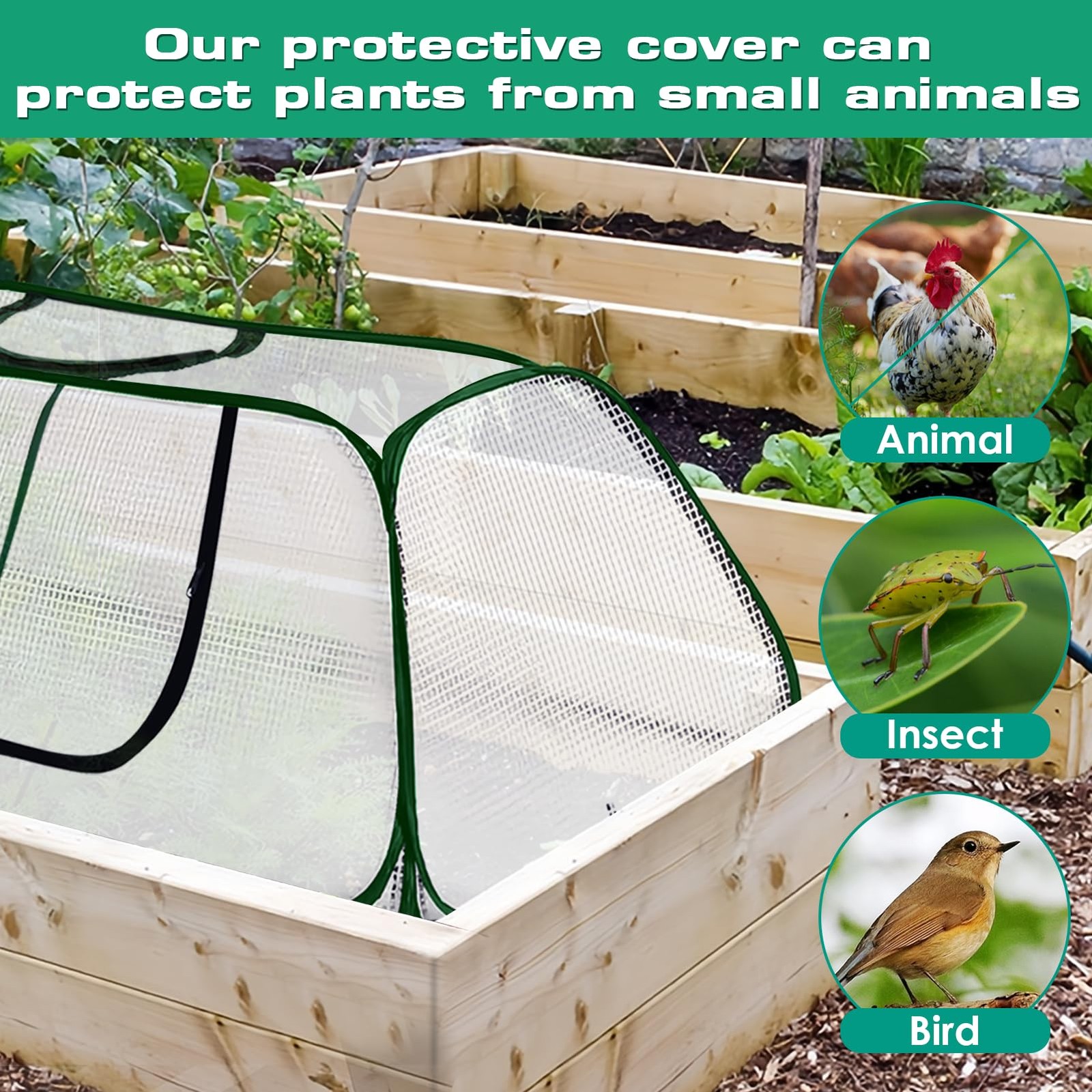 Namchebarwa Raised Garden Bed Covergarden Row Plants Cover Accelerator 45 L X