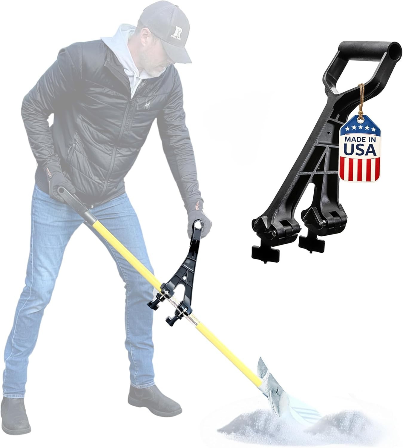 Durable Ergonomic Handle Grip for Lawn Tools, Shovels, and String Trimmers