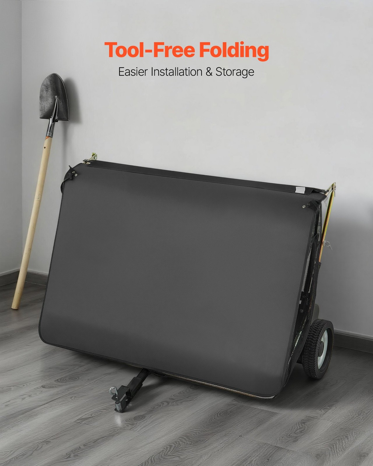 Tow Behind Lawn Sweeper, 48 in Pull Behind Yard Sweeper, 26 cu. ft Hopper Bag Ca