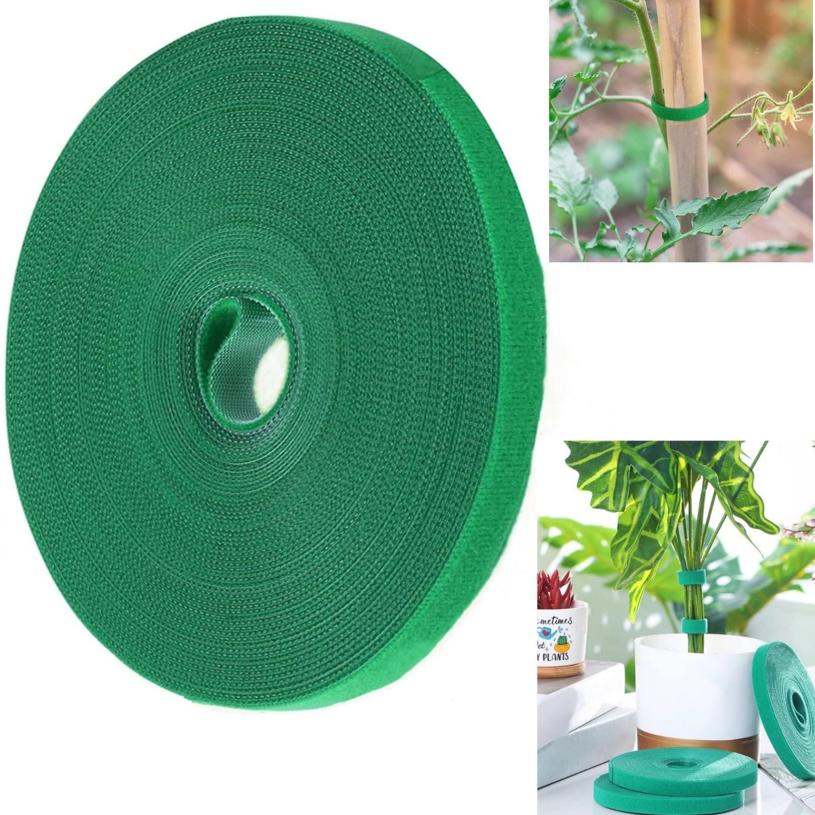 98.4 Feet Garden Tape Plant Ties Green Gardening Plant Tape Strap for Climbin…