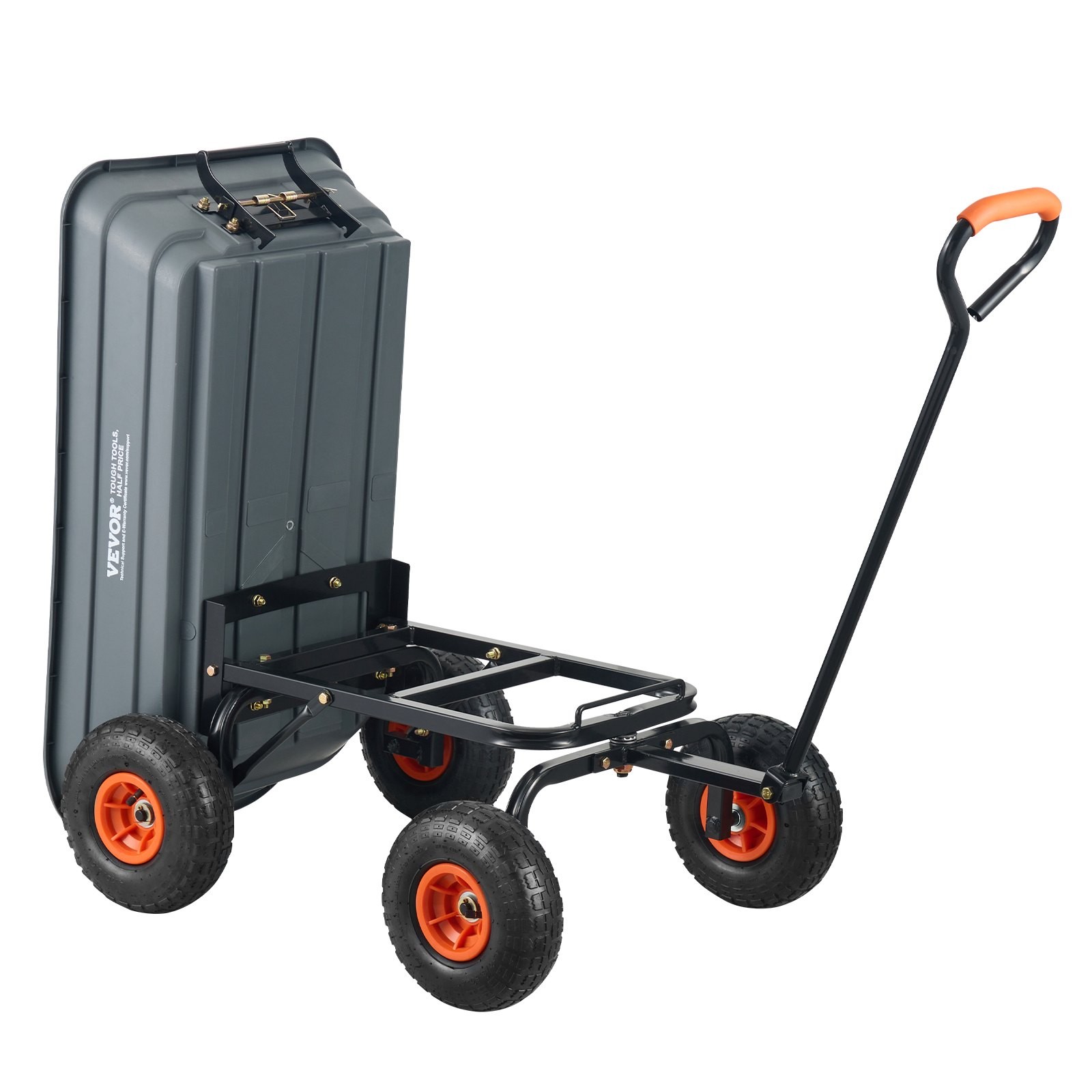 Garden Cart, Durable Poly Dump Cart with Simple Assembly Steel Framework, Versat