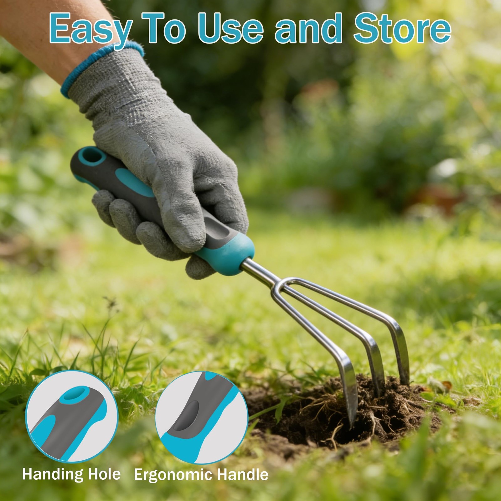 Gardening Tools Carsolt 10 Piece Heavy Duty Stainless Steel Garden Tools Set