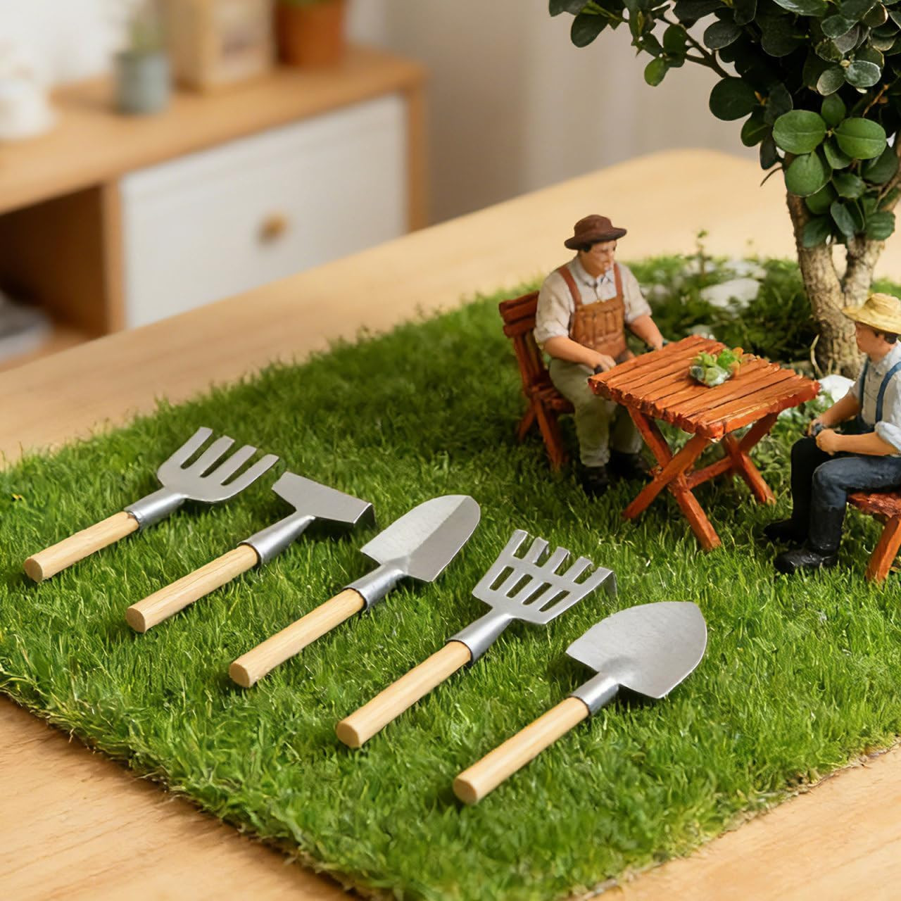 10-Pack Miniature Garden Tool Set, 3-Inch Mini Shovel Fairy Garden Accessories,