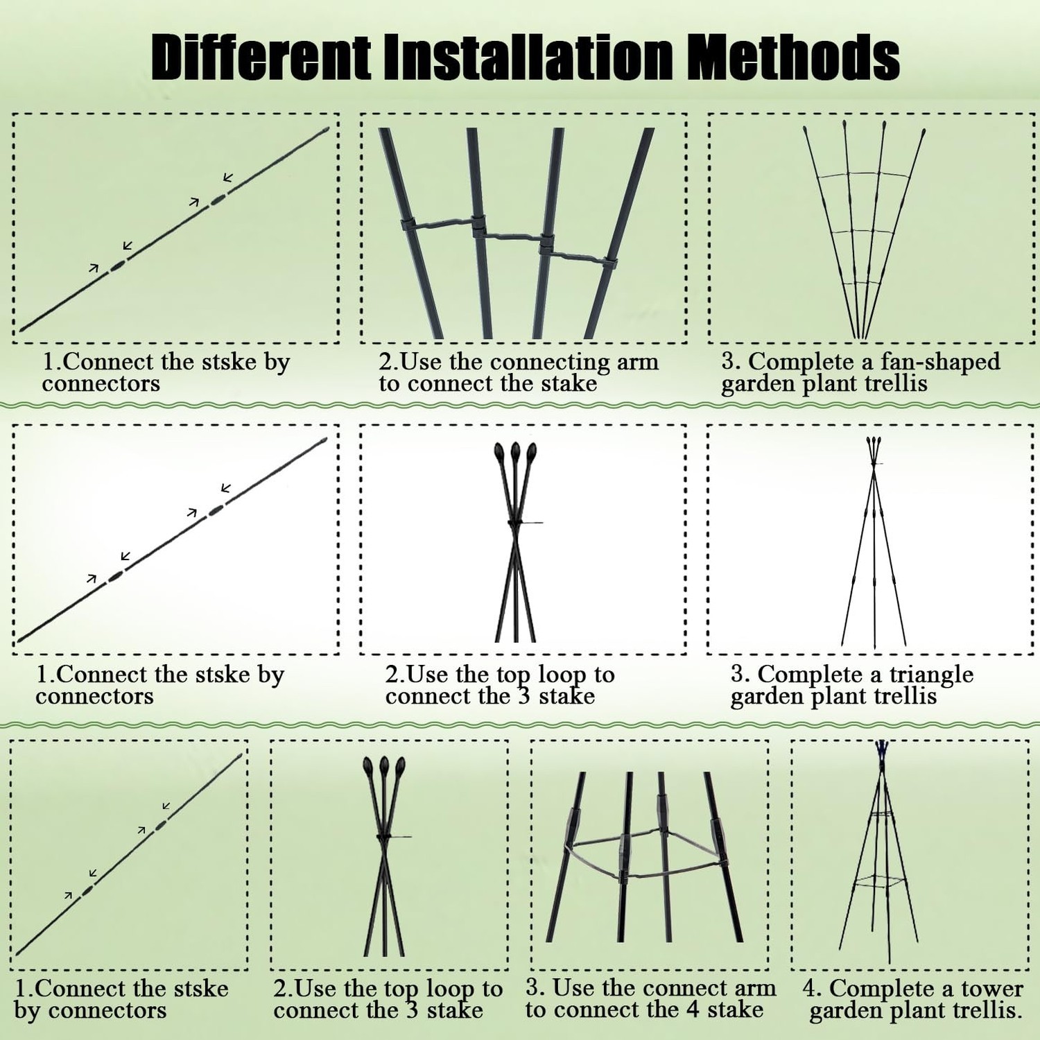 Garden Trellis for Climbing Plants Outdoor & Indoor, 47in Plant Trellis for V…