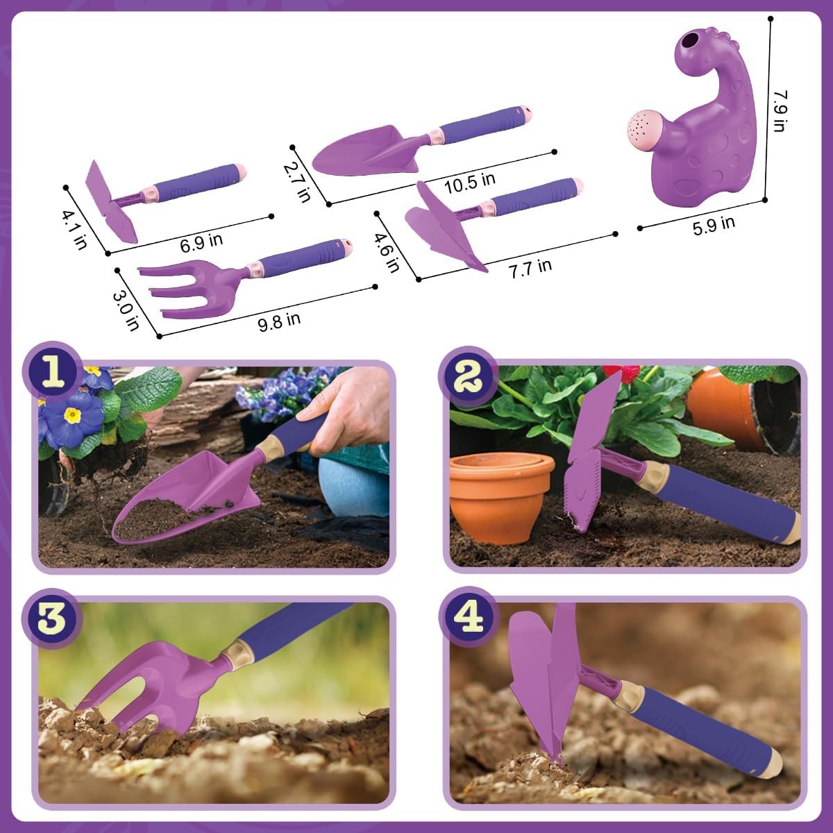 Girls Boys Kids Gardening Tool Set Toddler Tools Toy Kit