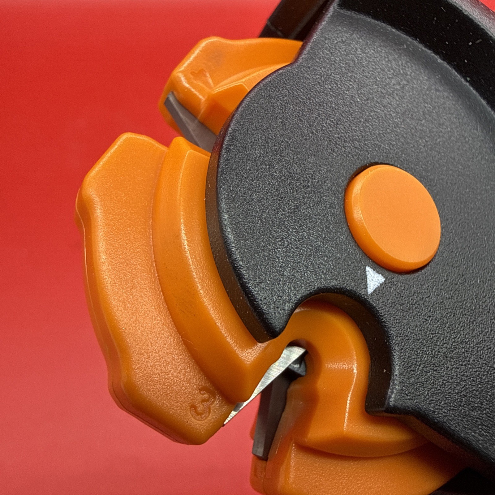 Orange Ninja 7-In-1 Garden Tool & Knife Sharpener – Sharpens Axe, Hatchets, etc