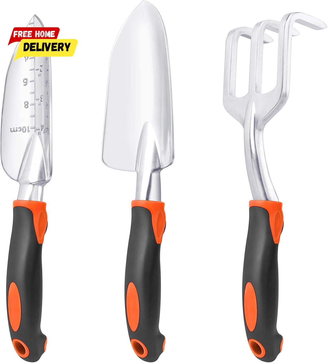 Garden Tools Set, 3 Pack Heavy Duty Gardening Tools Set Include Garden Shovel, T