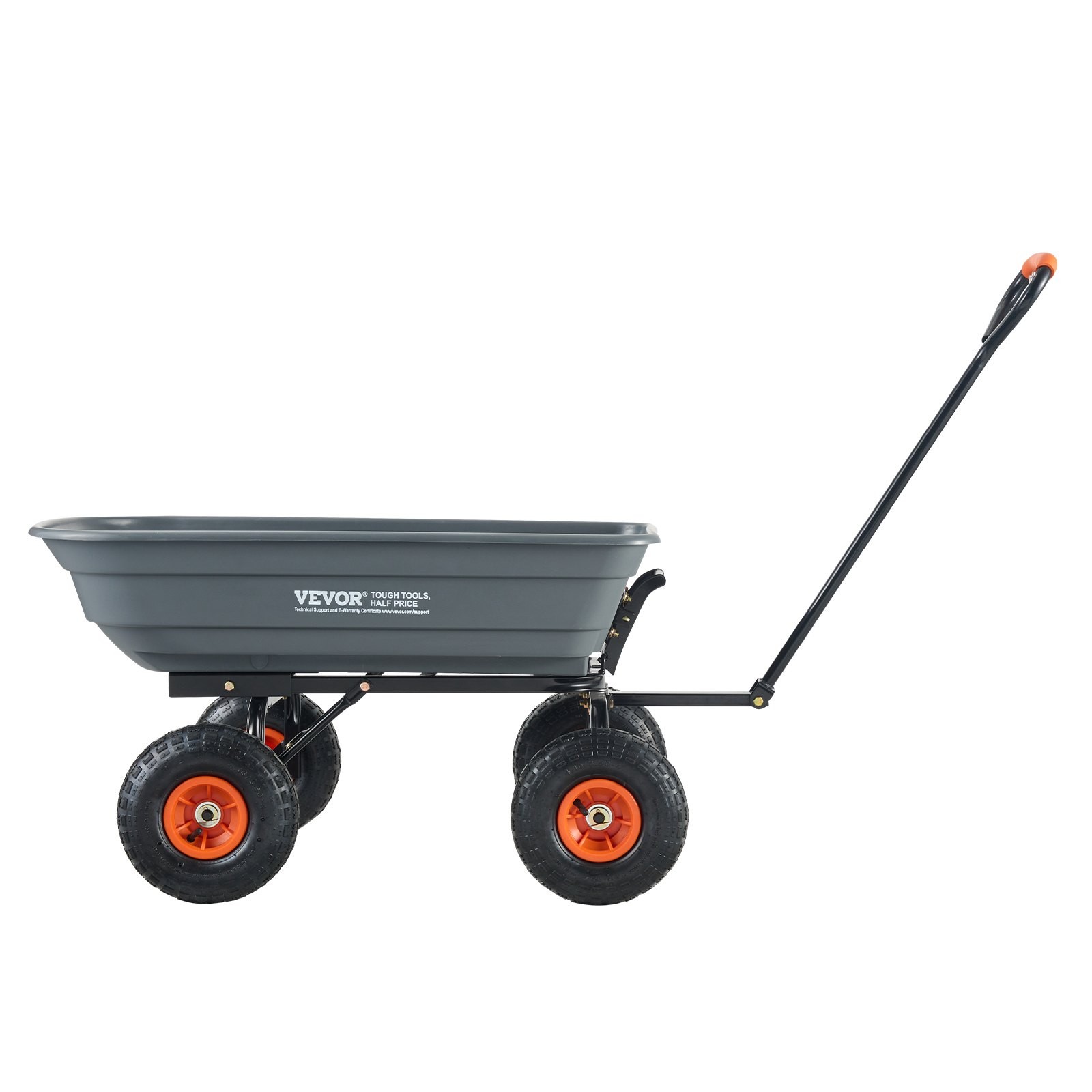 Garden Cart, Durable Poly Dump Cart with Simple Assembly Steel Framework, Versat
