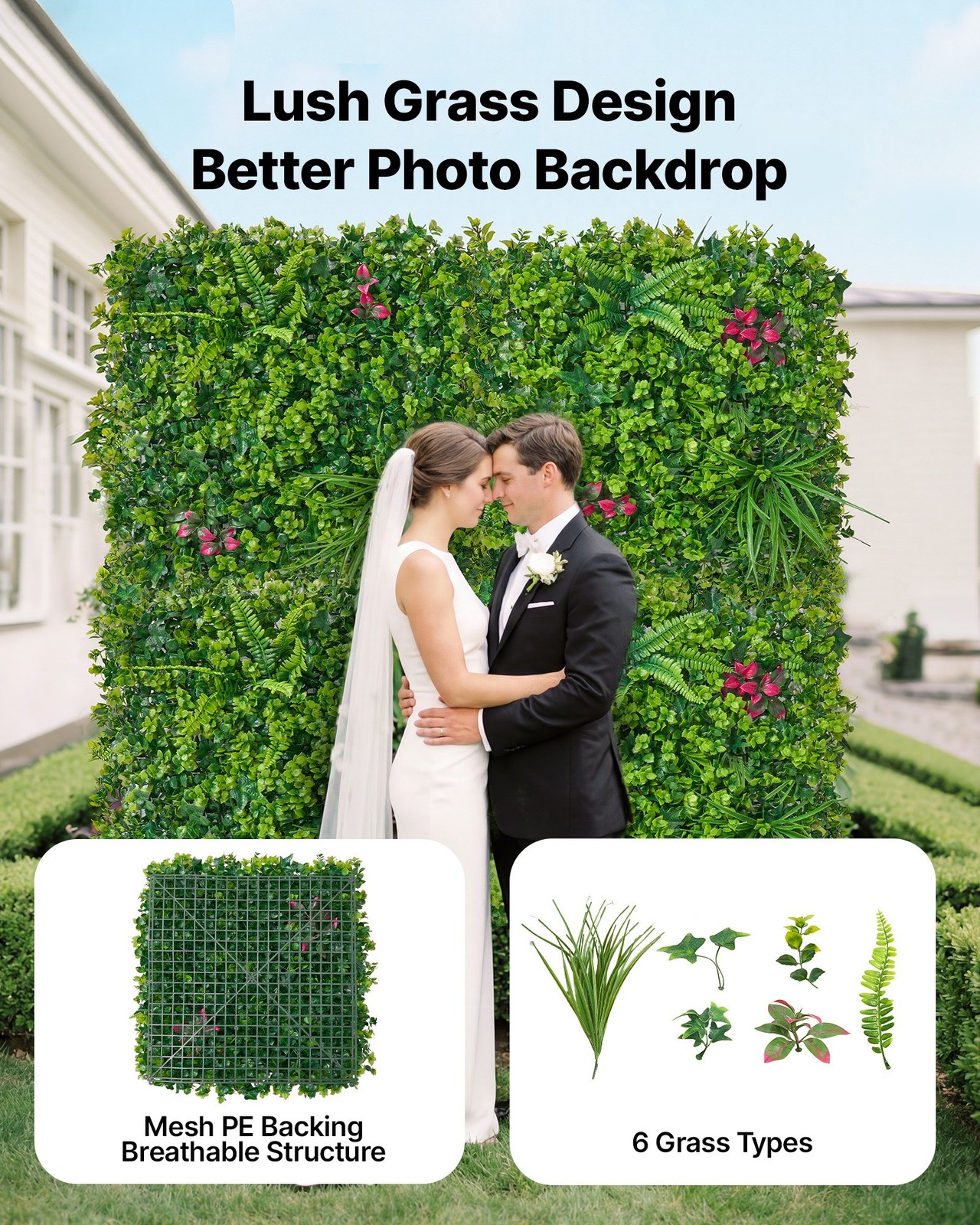 Artificial Plant Wall, 12PCS 20 x 20 in Artificial Boxwood Panels, Greenery Back
