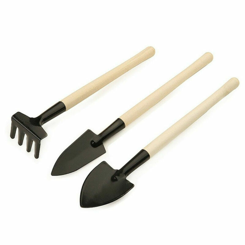 3pcs Wood Handle Garden Tool collection Planting Gardening Mini Tool Set Home…