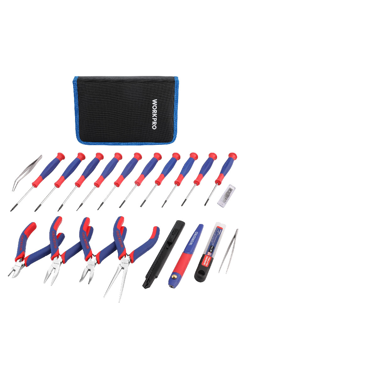 Workpro 33Pcs Precision Repair Tool Set Includes Pliers Set Screwdrivers Set