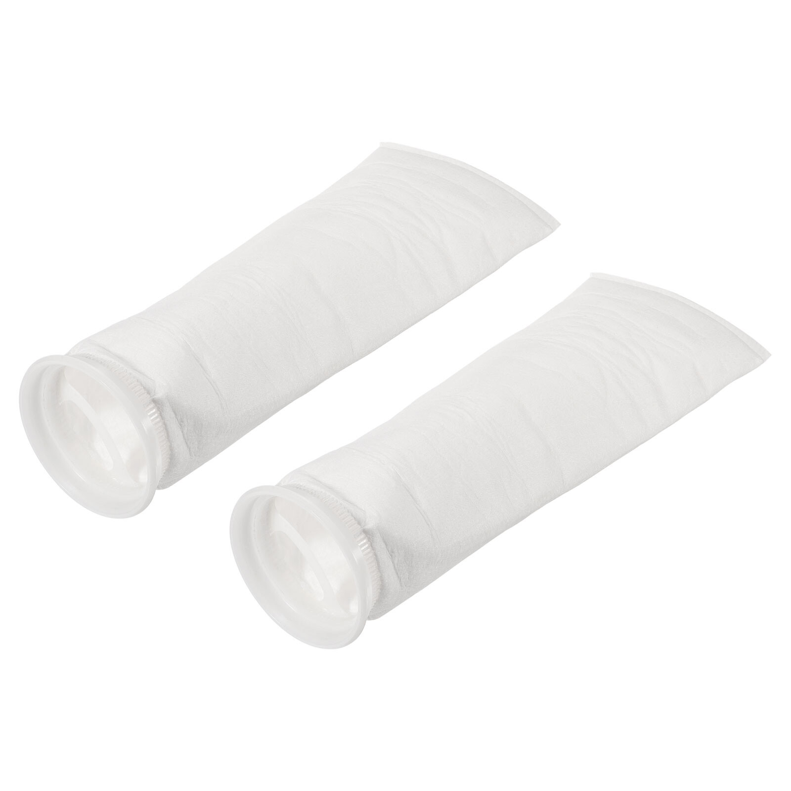 2 Pack 4″ Ring Filter Socks 1 Micron Mesh Bags Pool Skimmer Basket White