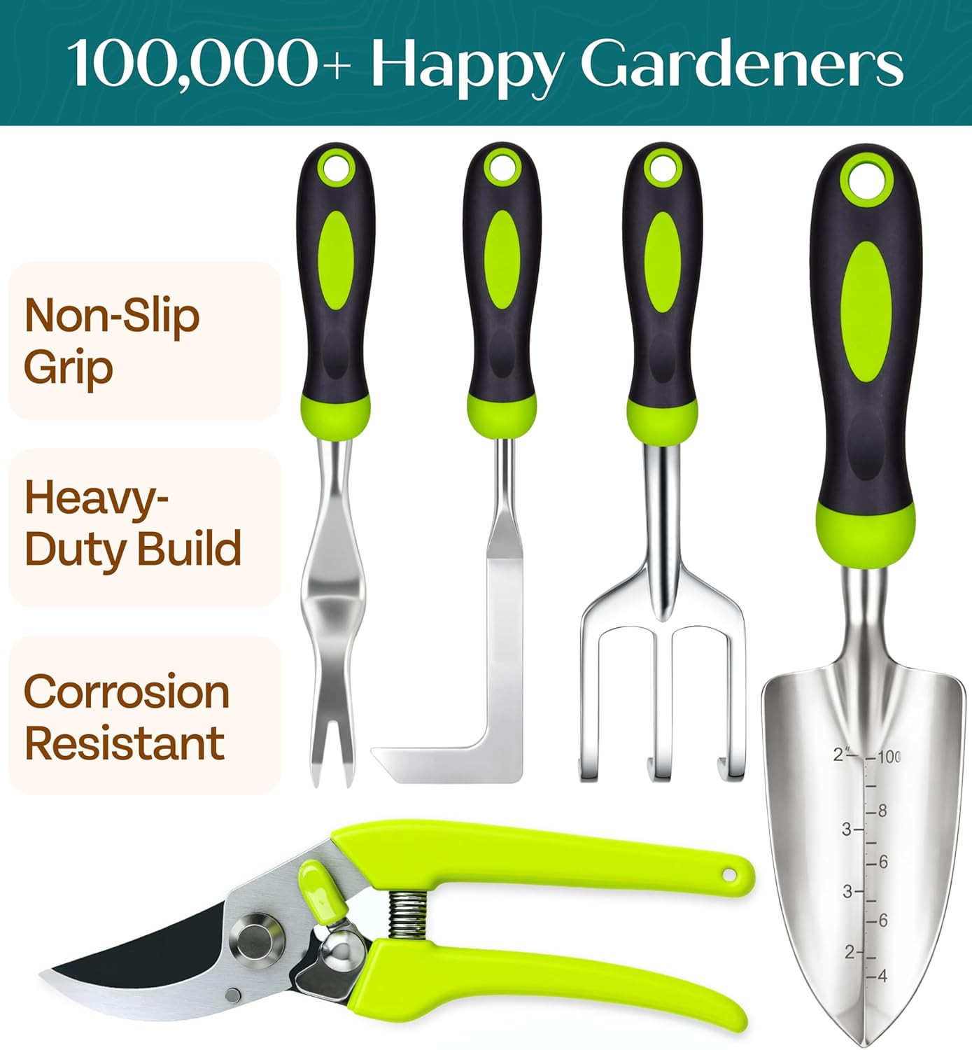Heavy Duty Gardening Tools – Gardening Gifts for Women, Men, Mom, Dad – Durable,