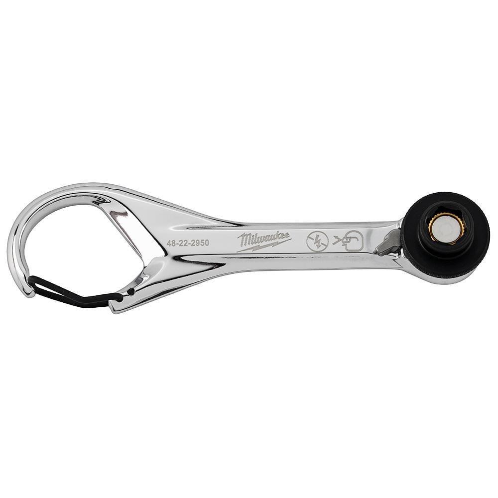 Milwaukee Mini Ratchet 7in1 Multi Bit Driver Tight Space Tool Adapter Clip