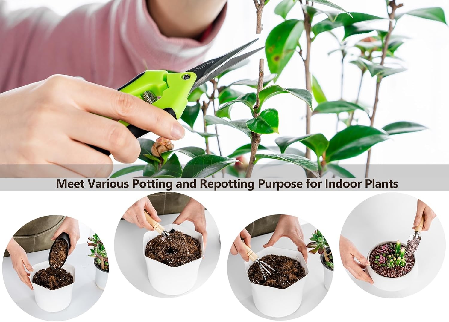 5Pcs Succulent Tools Mini Garden Small Gardening Tools Indoor, Pruning Shear