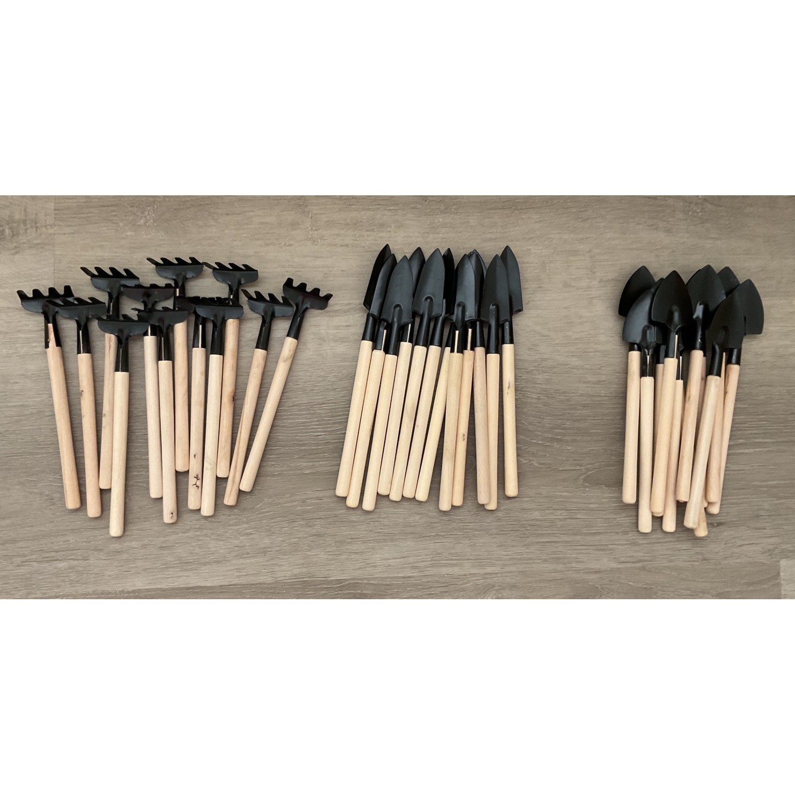 33 pc Mini Garden Tool Metal Wood Handles Succulent Terrarium Rake Shovel Spade