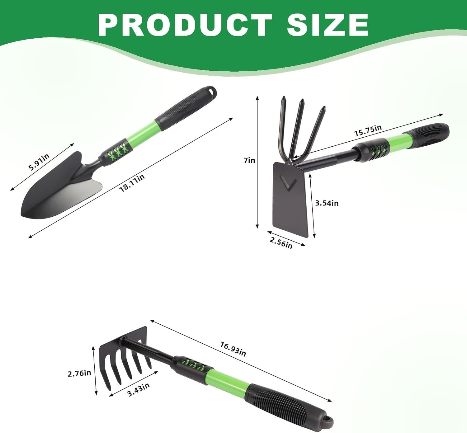 Lightweight Stainless Steel Garden Tools Set – Perfect for Planting & Weeding