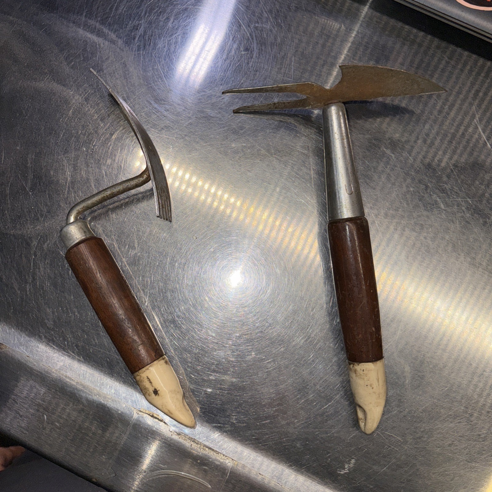 VINTAGE Craftsman Garden Tools Wood Handle 85105 85107