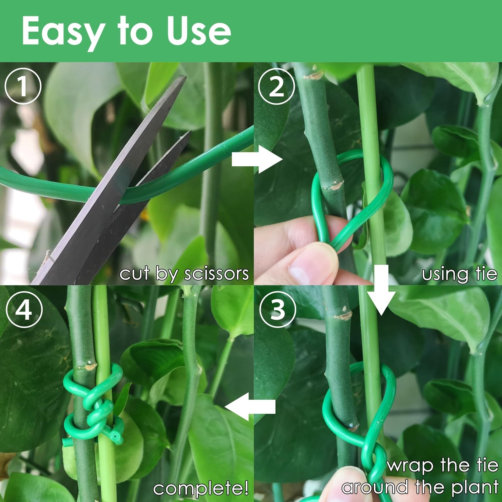 Soft Plant Tie Garden Plant Twist Tie TPR Plant Supply, for Supporting and Fi…