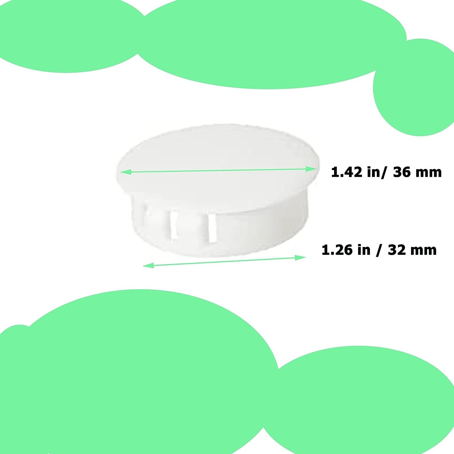 Plant Spacer Kit Compatible with Aerogarden Spacer Lid Cap, White, 20 Pack
