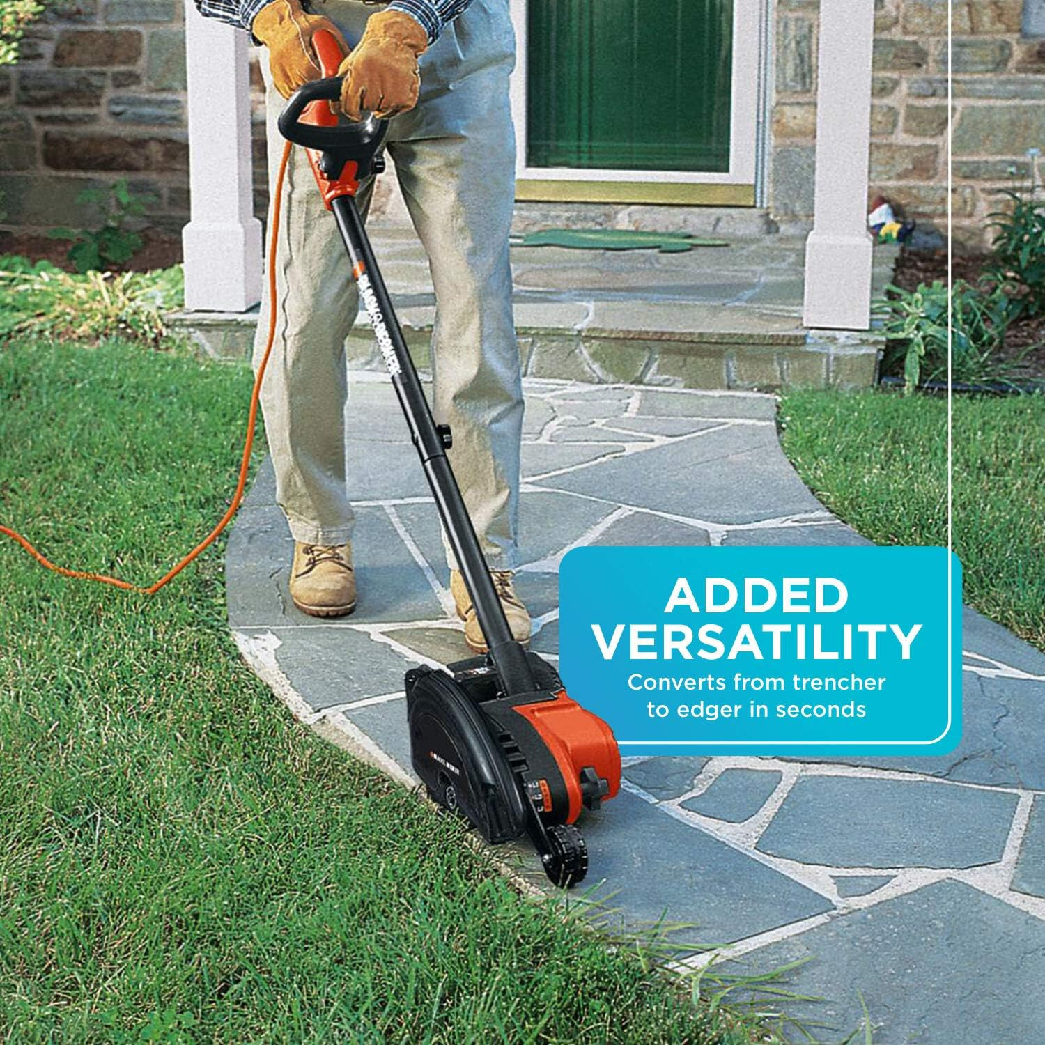 BLACK+DECKER 12 Amp 2-in-1 Landscape Edger and Trencher, (LE760FF)