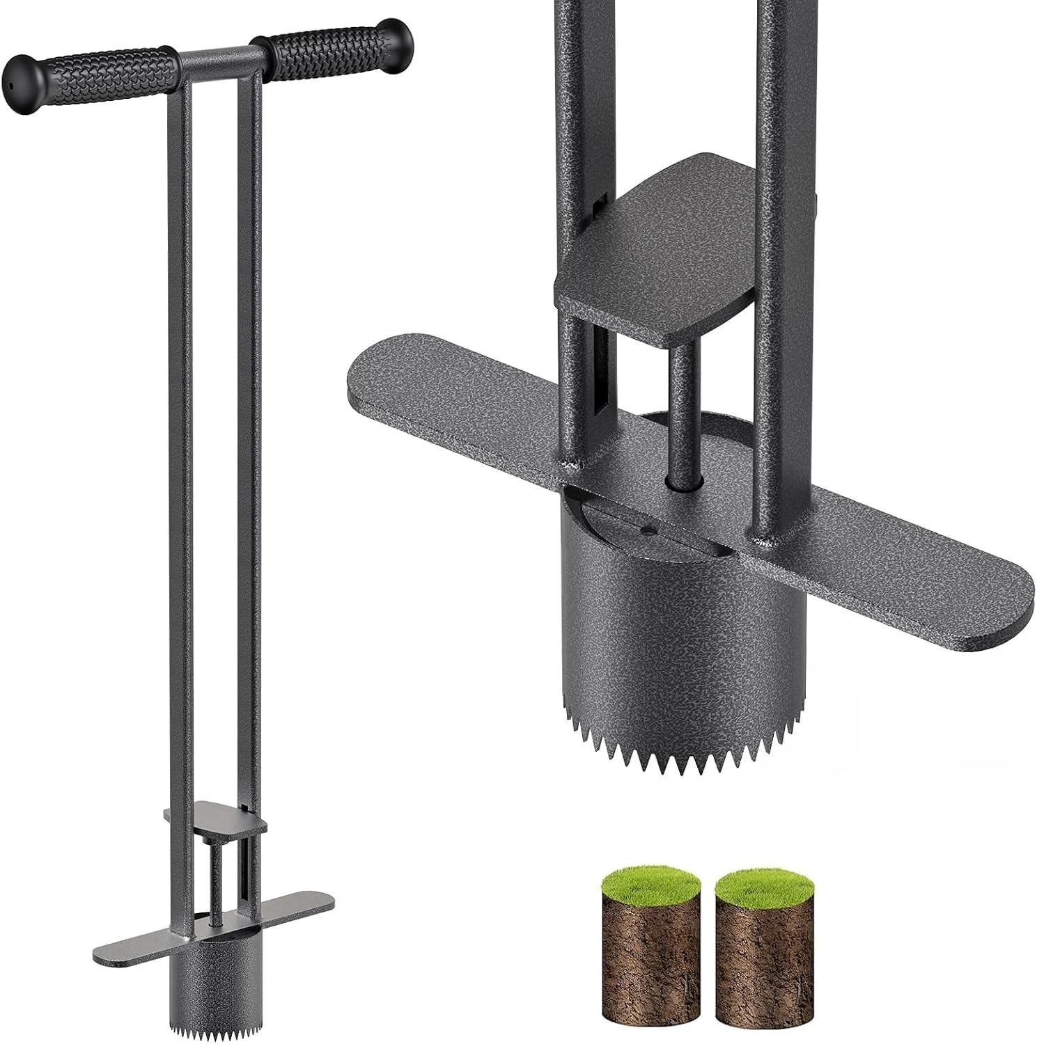 Professional Turf Transplanting Tool, 32″ Long Handle
