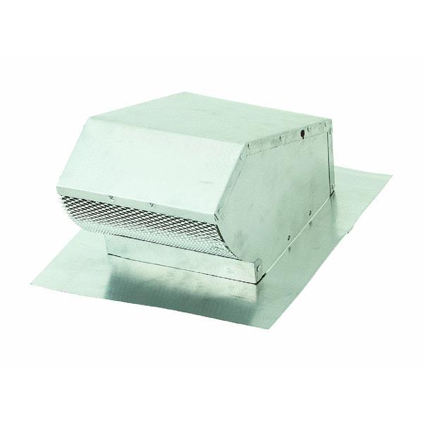 (1)-Lambro 7 In. Aluminum Roof Vent Cap with Damper with Mill Finish. Model: 116