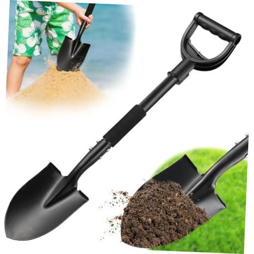 Shovel, Garden Shovels for Digging Gardening Heavy Duty, 31 inch Small Black