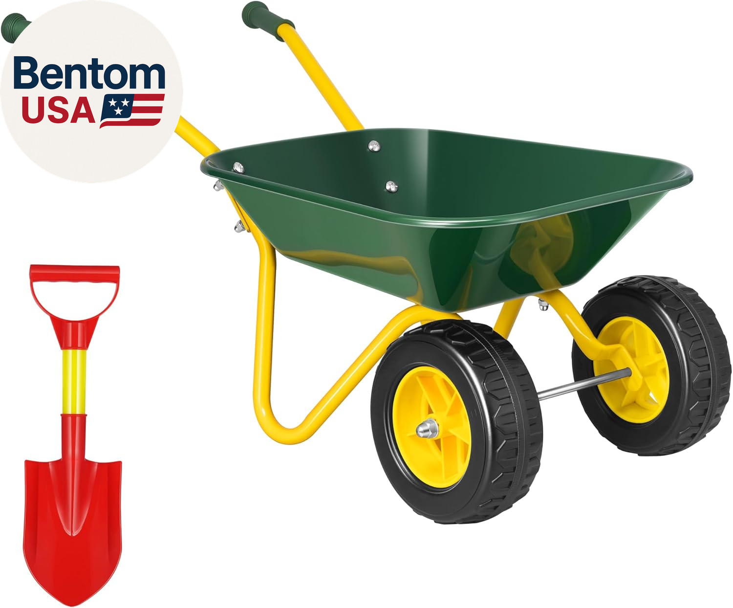 Kids Wheelbarrow Children Garden Cart with Toddler Gardening Tool Set Child Whee