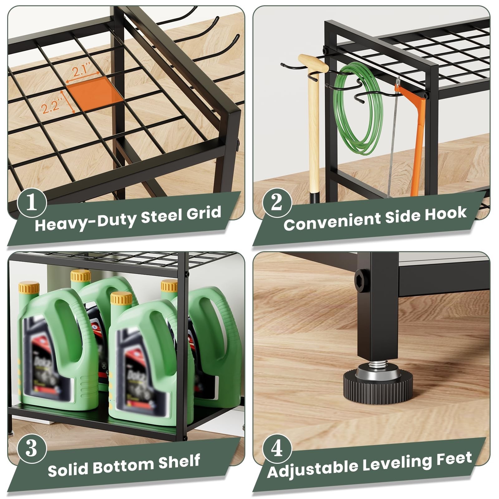 SPACECARE Garden Tool Organizer with Feet, Yard Tower Rack for Garage Organiz…