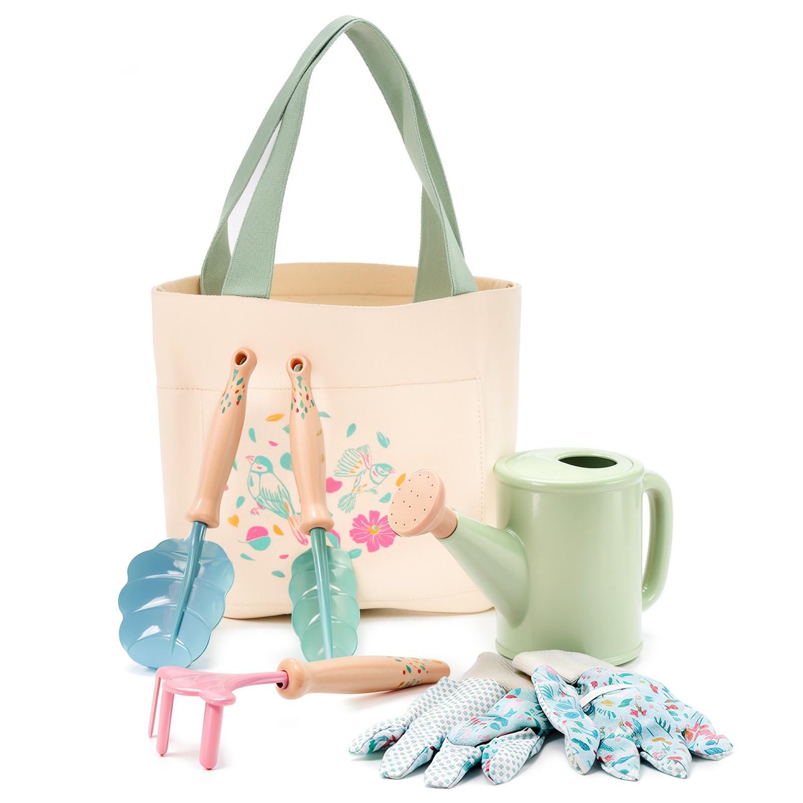 Kids Gardening Tools Set 6PCS Toddler Garden Tool Kit Outdoor Toys for Ages 3+