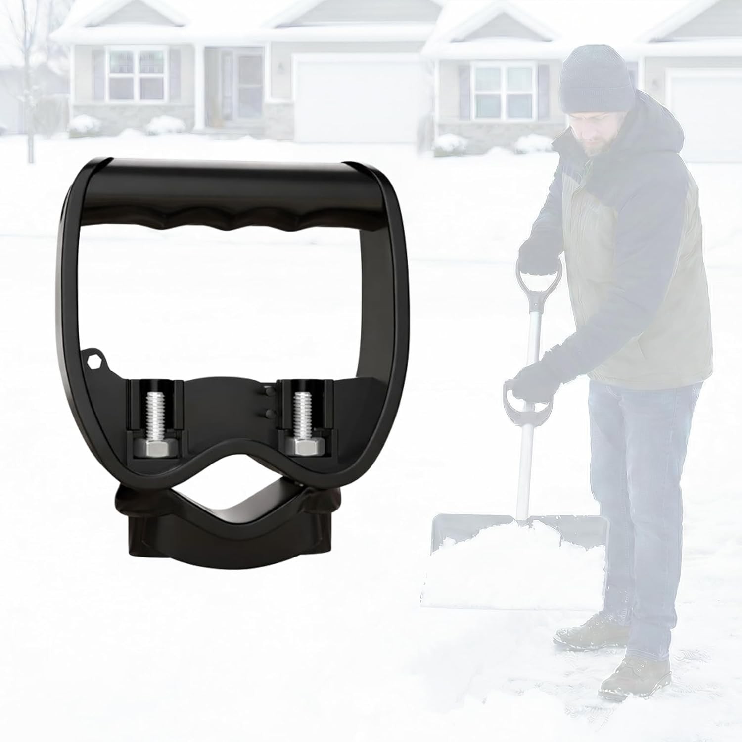 Ergonomic Back Saving Tool Handle Attachment for Long Tools—Labor-Saving Grip